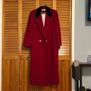 Forecaster of Boston Vintage 90s Red Pea Coat